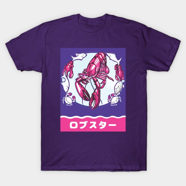 Pink Lobster T-Shirt by Widmore